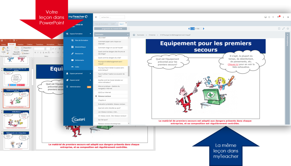 Conception de contenu myTeacher